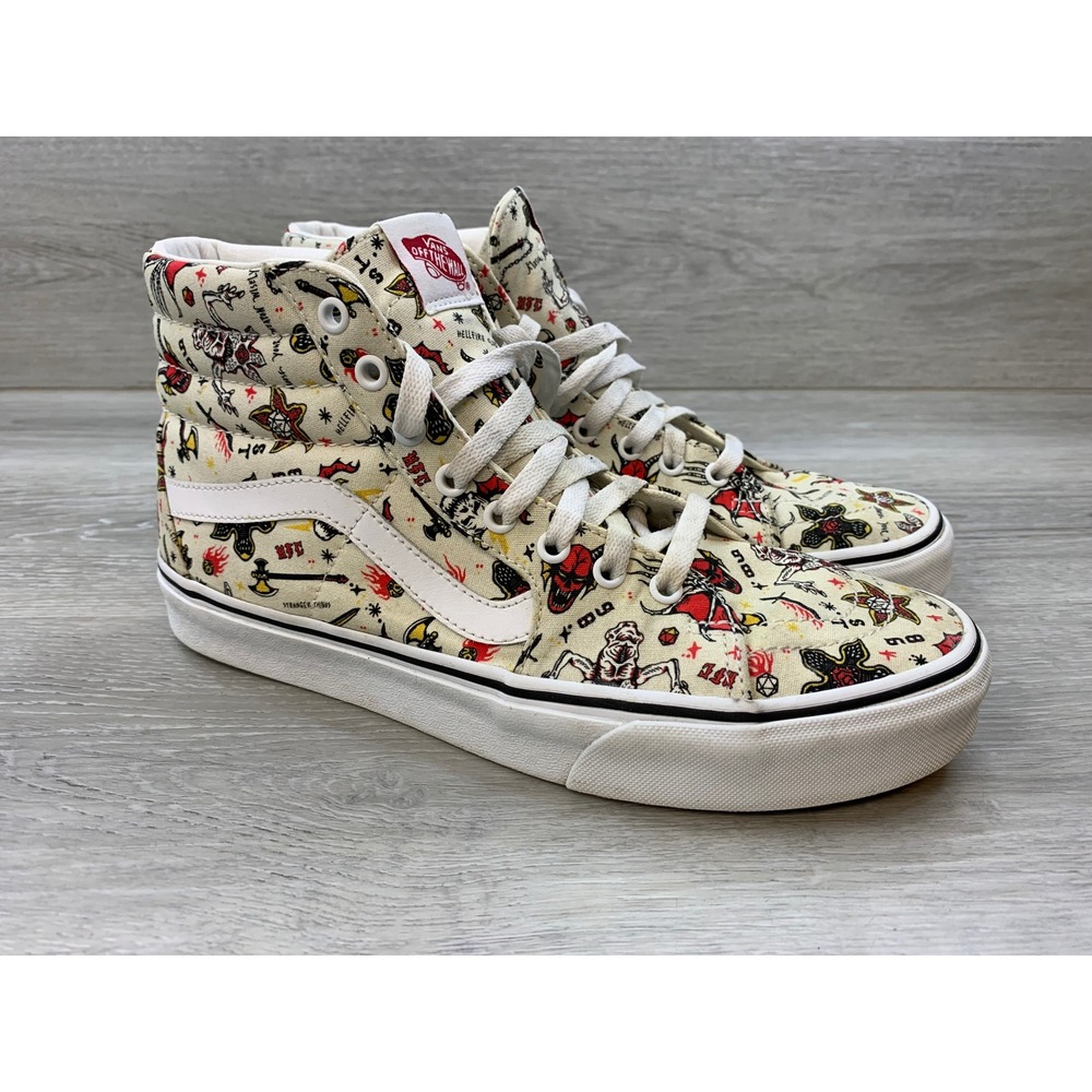 Vans x Stranger Things Sk8-Hi Hellfire Club Tattoo Print Sneakers Men's 10